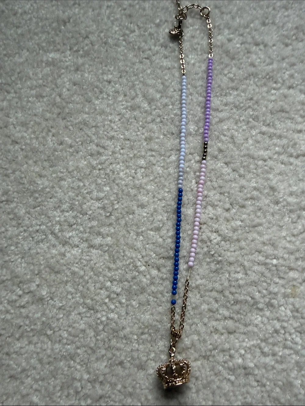 Crewcuts purple crown necklace
